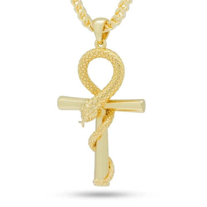 Rose Gold Ankh Cross Charm Necklace