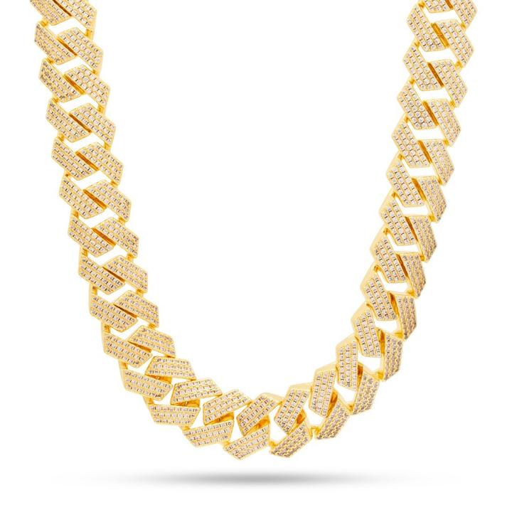 gold plated diamond chain