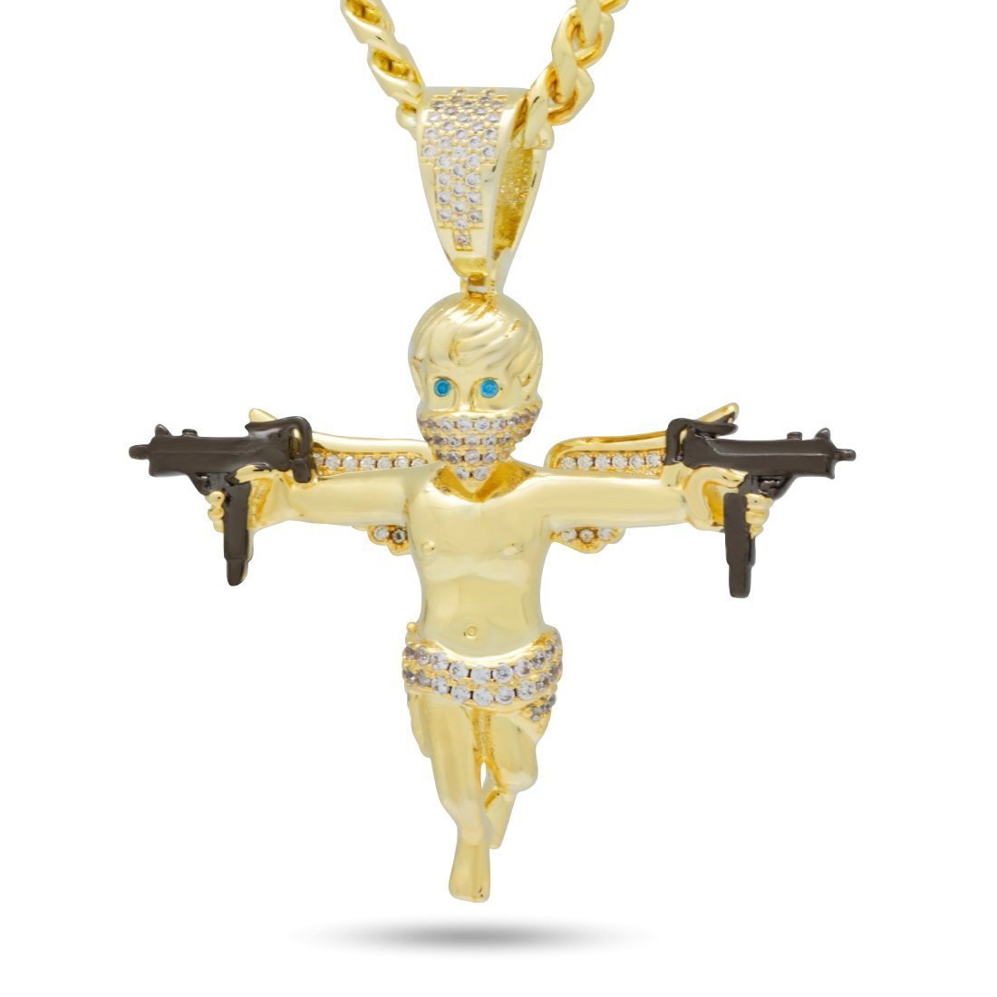 gold uzi pendant