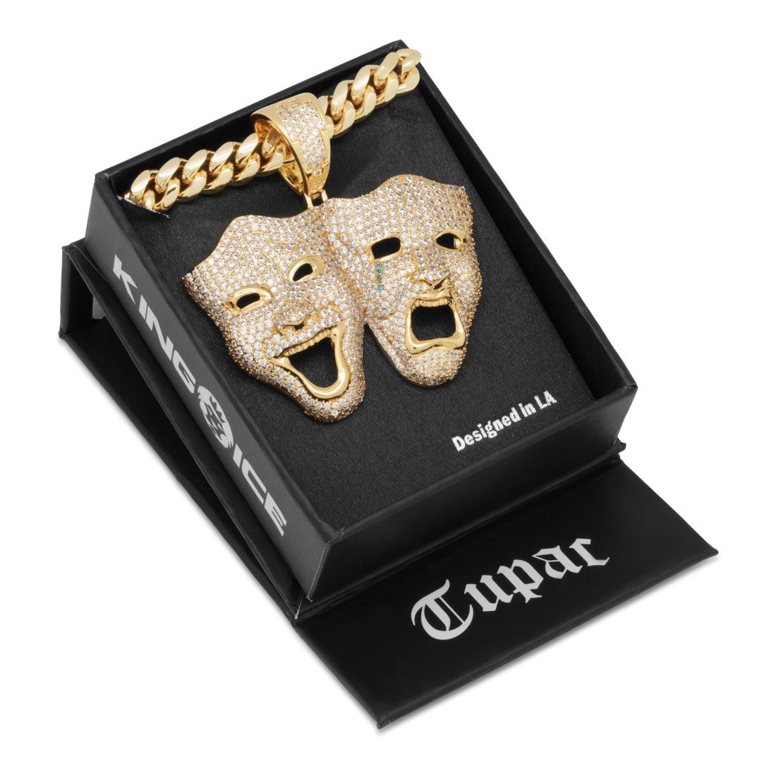 Drakesboutique - King Ice 14k Gold Plated 2Pac Smile Now Cry Later