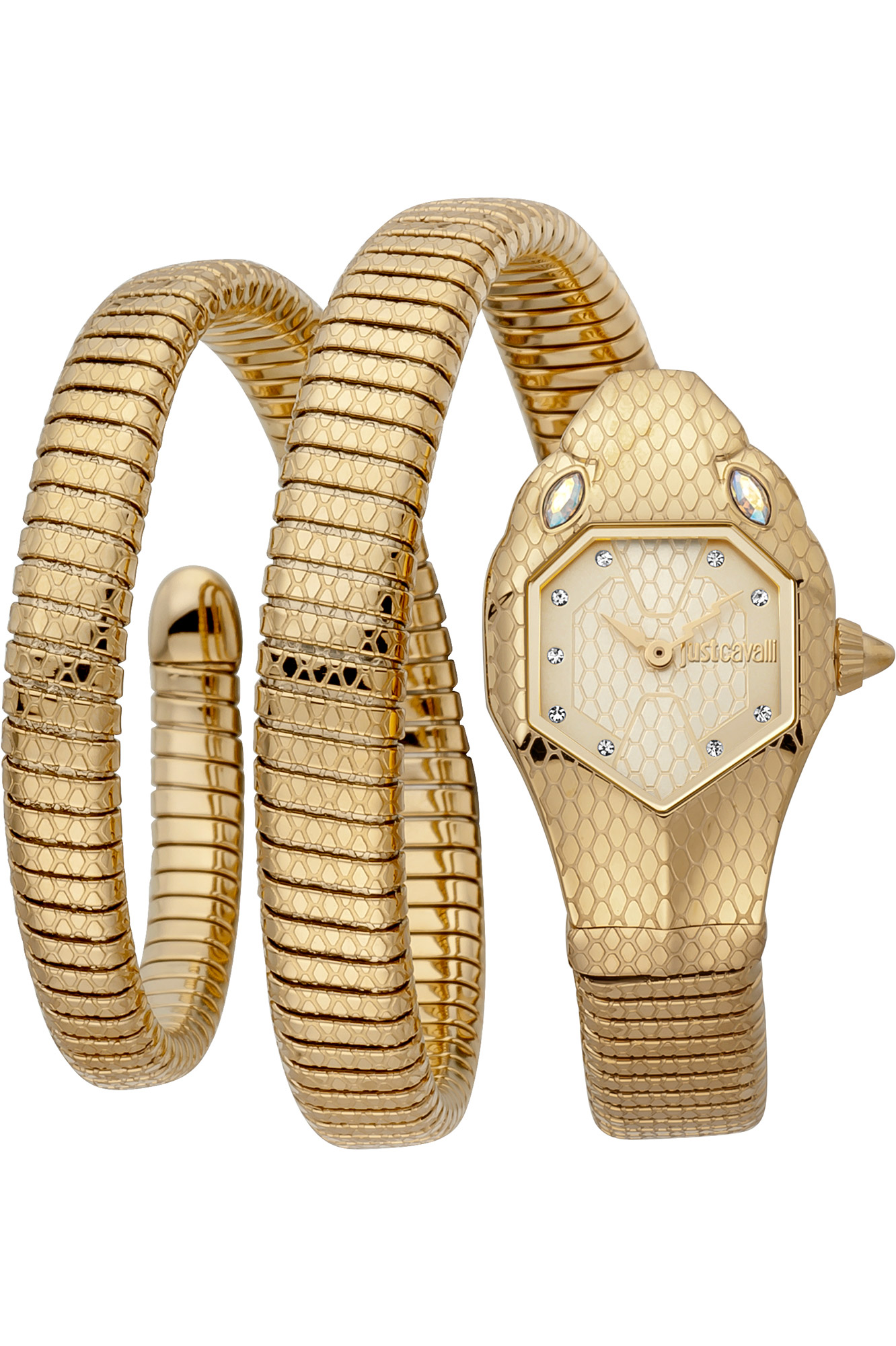 Authentic! Bulgari 18k Yellow Gold Tubogas Serpent Snake Bracelet Watch |  Fortrove