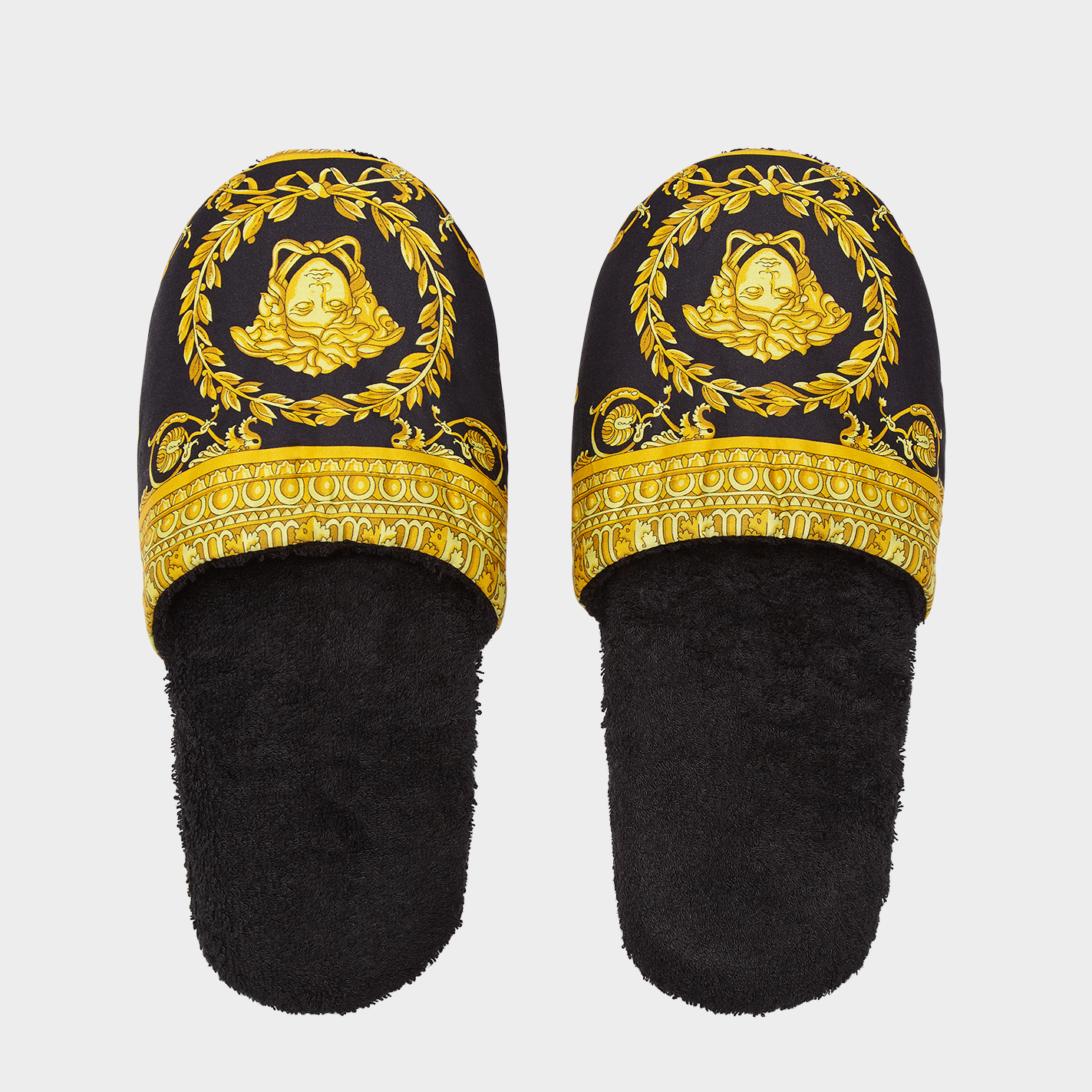 versace slippers black