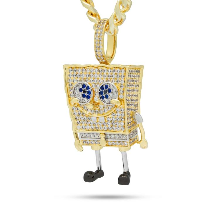 diamond spongebob pendant